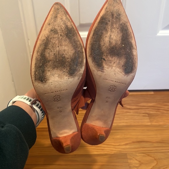 Loeffler Randall Berkley Mule Heels Suede Dusty Rose 8.5 Kitten Heel - Picture 10 of 10